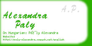 alexandra paly business card